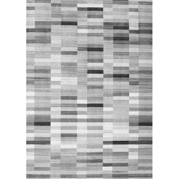 Ahgly Company Indoor Rectangle Abstract Gray Contemporary Area Rugs, 2' x 3'