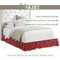 thumbnail image 5 of Elegant Comfort Leila Collection Multi-Ruffle Bed Skirt, 1500 Thread Count Egyptian Quality, Easy Fit Dust Ruffle, 15 inch Drop, Wrinkle and Stain Resistant, MultiRuffle, Twin, Maroon Red, 5 of 5