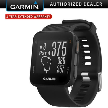 Garmin Approach S10 Lightweight GPS Golf Watch, Black - (010-02028-00) w/ 1 Year Extended (Best Rated Golf Gps)