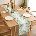 thumbnail image 3 of Spring Eucalyptus Leaves Table Runner - 72 Inch Long, Kitchen Dining Table Runner Dresser Scarves, Green Summer Botanical Farmhouse Decor for Coffee Tables Wedding Party Banquet, 3 of 8