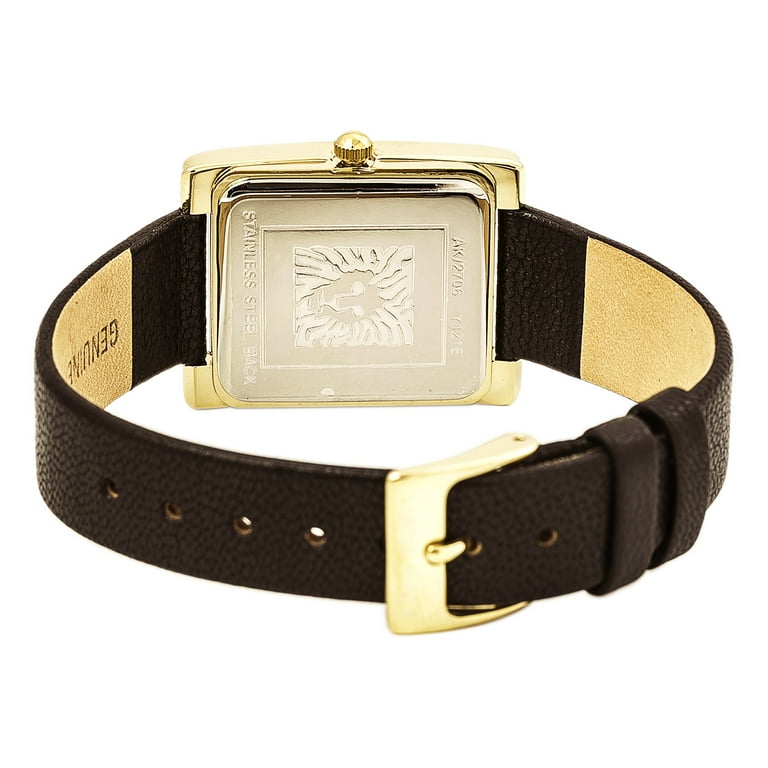 Anne Klein Women's Gold-Tone Quartz Fashion Watch with Black
