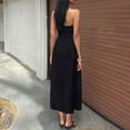 thumbnail image 5 of Oplxuo Women 2025 Summer Elegant Strapless Maxi Dress Tube Top Dress A Line Flowy Long Wedding Party Cocktail Dresses, 5 of 7