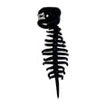thumbnail image 2 of Realistic Dinosaur Skeleton Cosplay Costume Set with Dinosaur Headgear & Spine, 3D Plush Dinosaur Skeletons Costume for Halloween Dress-Up, Black, 33in, 2 of 8
