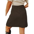thumbnail image 2 of ZANKLEY Womens Corduroy Skirts Spring  Summer Fall Winter High Waisted Button Down A-line Short Mini Skirt with Pockets, 2 of 5