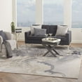 thumbnail image 5 of Nourison Maxell Contemporary Abstract Grey 7'10" x 10'6" Area Rug, Plush, Bedroom, Kitchen, Living Room, (8' x 11'), 5 of 10