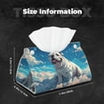 thumbnail image 6 of Lsque Starry Sky Cloud Bulldog Printed Long Tissue Box Cover Holder, Facial Paper Organizer Dispenser,Triangle with Bottom Belt, PVC Leather Decorative Organizer, 6 of 9