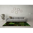 thumbnail image 3 of Ahgly Company Indoor Square Patchwork Green Transitional Area Rugs, 4' Square, 3 of 4