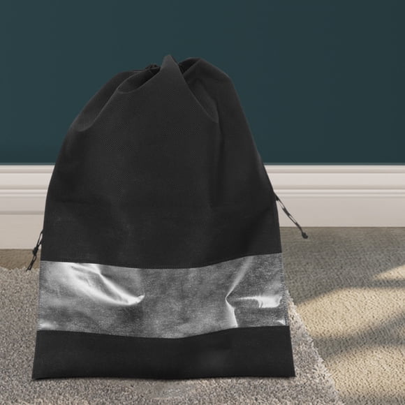 Raindrops 10Pcs Shoe Bag for Travel Black Drawstring Closure Multipurpose Shoe Organizer