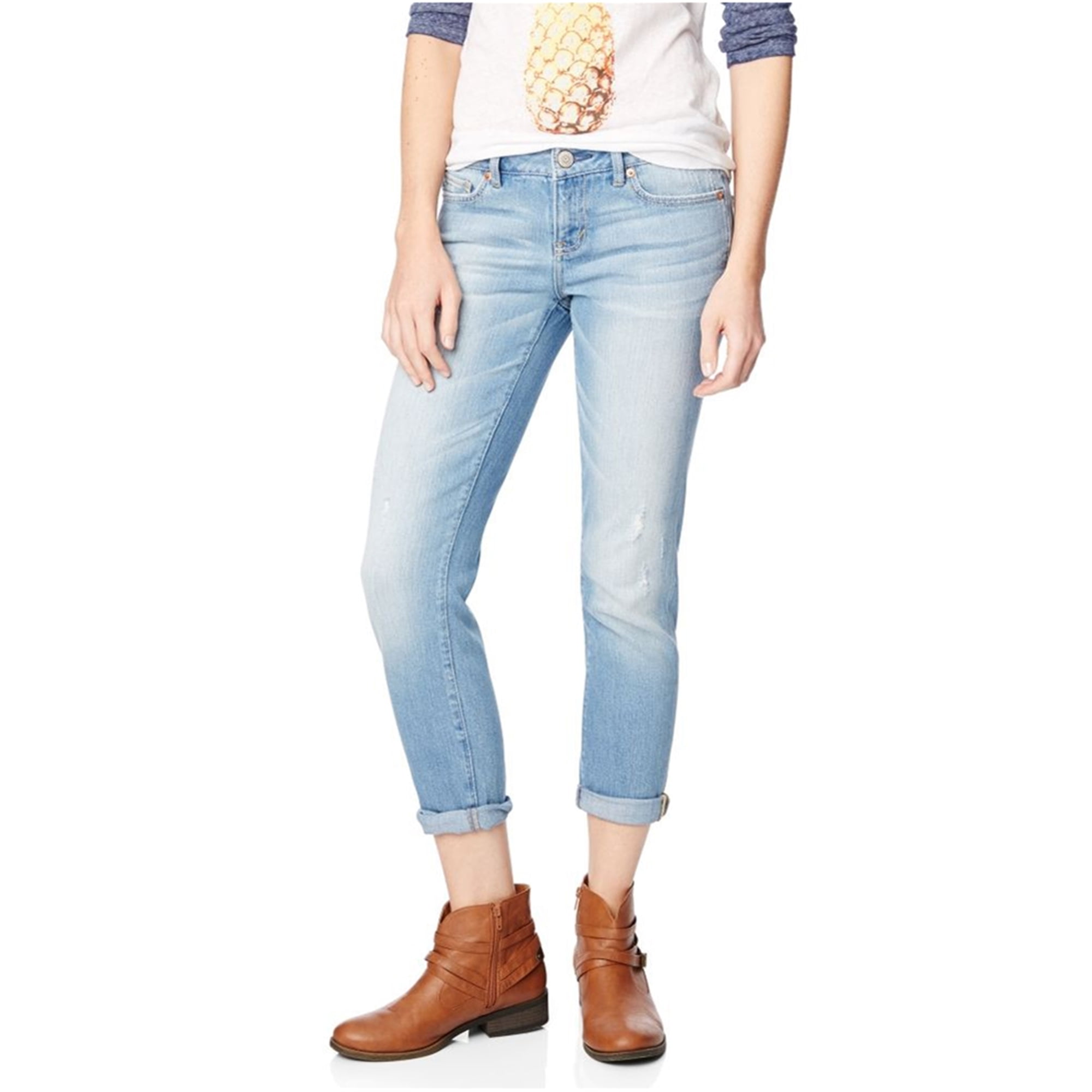 Aeropostale Womens Bayla Skinny Fit Jeans, Blue, 000 Regular - Walmart.com