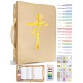 thumbnail image 1 of Funda para Biblia Loorow de cuero PU con cruz, 1 of 7