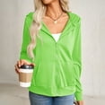 thumbnail image 3 of Lightweight Yoga Exercise Full Zipper Hoodie Jacket Womens Long Sleeve Casual Sweatshirts Jacket Teens Sweatshirt Women Casual Hoodie Womens Full Zip Long Sweatshirt Hoodie Zip Tunic Sweatshirt, 3 of 6