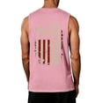 thumbnail image 4 of American Flag Shirt for Men 4th Of July Usa Muscle Sleeveless Shirts 1776-2026 250th Anniversary Independence Day Patriotic T Shirts We the People Crew-Neck Tops,Pink L, 4 of 4