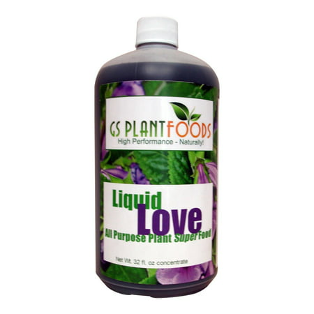 Liquid Love All Purpose Natural Plant Food Fertilizer for Indoor / Outdoor Plants (Garden Plants / Flower Plants / House Plants ), 1 Quart (32 Fl. Oz.) of Water Soluble