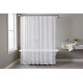 thumbnail image 5 of Serafina Home Decorative Sheer Fabric Shower Curtain for Bathroom: White Embroidered Botanical Design Metallic White Threading, 5 of 6