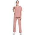 thumbnail image 5 of Scrubs Set for Women Nurse Uniform Jogger Suit Comfortable Medical Scrub Set V-Neck Top and Elastic Waist Pants with Pockets, Durable Fabric, 5 of 7