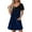 Dark Blue, variant on Summer Casual Dresses for Women, Women's Fashion Summer Print Short-sleeved V-neck Casual Dress