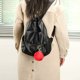 thumbnail image 3 of Longziming - Llavero de pelo de conejo sintético suave con bola de pompón, llavero esponjoso para maleta, mochila, accesorios, colgante para mujeres y niñas (rojo) JAMW Sencillez, 3 of 5