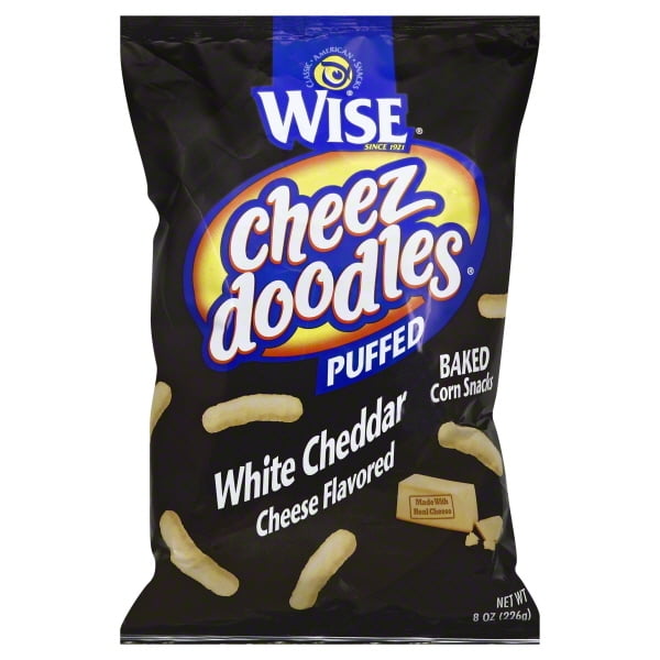Wise Cheez Doodles Baked Puffed White Cheddar Cheese Flavored Corn