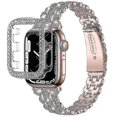 thumbnail image 1 of For Apple Watch Series 7 45mm Hard PC Anti-drop Watch Case + Rhinestone Decor Wrist Strap Watch Band, 1 of 5