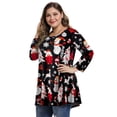 thumbnail image 5 of Womens Plus Size Top 3/4 Sleeve Flowy Tunic Dress Shirts Loose Fitting, 5 of 8