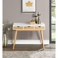thumbnail image 3 of Olive & Opie Burton 3-Drawer Desk, White and Natural, 3 of 6