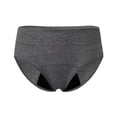 thumbnail image 2 of Womens Period Underwear Heavy Flow High Absorbency Panties High Waisted Menstrual Leakproof Postpartum Briefs (Gray,XS), 2 of 9