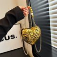 thumbnail image 3 of Jiibva Fashion Women Evening Bag, Acrylic Heart Shaped Clutches Bag Evening Shoulder Bag Handbag Party Prom Crossbody Bags Chain Shoulder Bag for Women, 3 of 7