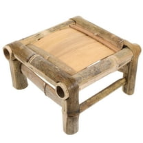 Niceauty Lightweight Bamboo Stool for Sitting and Foot Support Multi Color