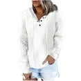 thumbnail image 2 of The Big Save of Today Prime kttectoa Womens Tops Long Sleeve Hooded Hoodie Sweatshirts Solid Fall Sweatshirts for Women Hoodies for Women Fall Sweatshirts for Women Cyber_Monday, 2 of 4