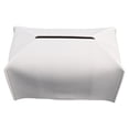 thumbnail image 1 of Leather Tissue Box Cover Holder Square Tissues Case Roll Paper Dispenser white, 1 of 9