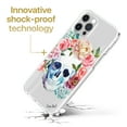 thumbnail image 3 of Case Yard iPhone-12/12-Pro Case Clear Soft & Flexible TPU Ultra Low Profile Slim Fit Thin Shockproof Transparent Bumper Protective Cover Drop Protective Cell Phone Cases (Skull Floral), 3 of 8
