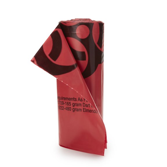 McKesson Infectious Waste Bags - Star-Sealed Bottom, 1.6 mil - Red, 30 gal to 33 gal Capacity, 100 Ct