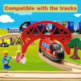 thumbnail image 5 of Battery Operated Train for Wooden Train Track Set Toys High Speed for Toddlers 3 4 5 Year Old Boys Kids Magnetic Couplings City Vehicle with Figures(Without Battery), 5 of 6
