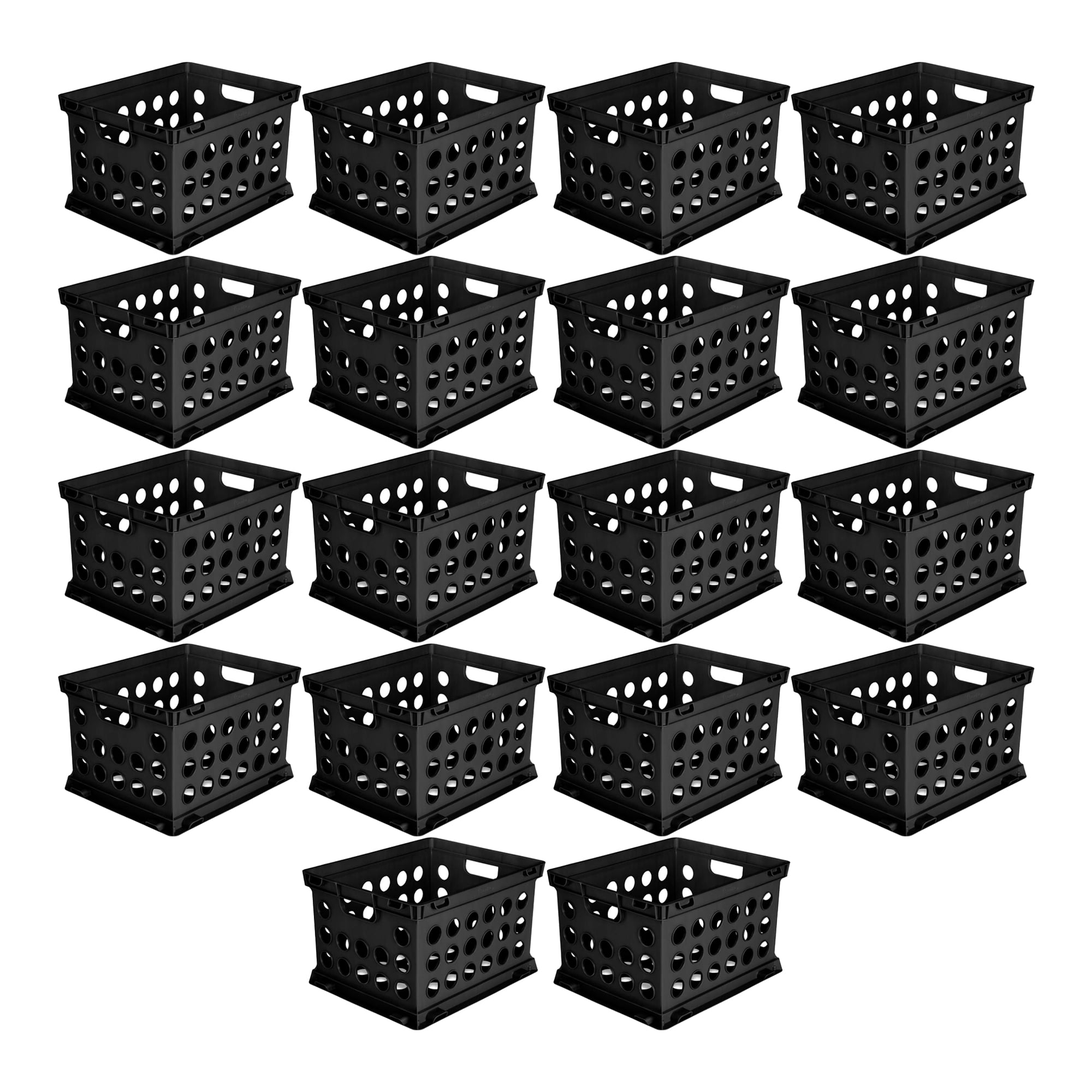 Sterilite Plastic Heavy Duty File Crate Stacking Storage Container 30 Pack