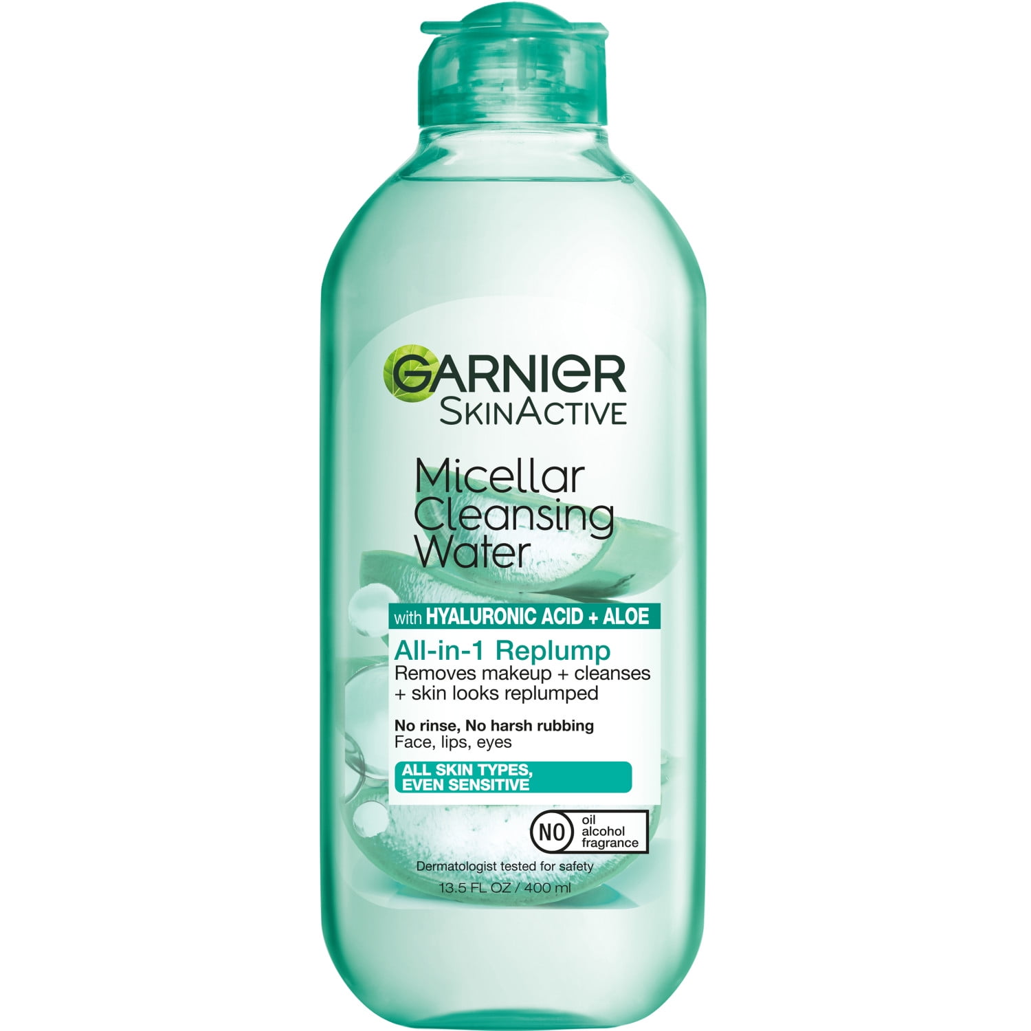 Garnier SkinActive Micellar Hyaluronic Acid Replumping Cleansing Water, 13.53 fl oz
