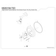 thumbnail image 6 of Kingston Brass KB2631MLTSO Single-Handle Pressure Balanced Shower Faucet, Trim Only, Polished Chrome, 6 of 7