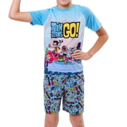 Teen Titans Go! Boys' Chill Character 2-Piece Short Pajama Lounge Sleep Set