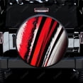 thumbnail image 2 of Colorful Thick Curved Lines Polyester Universal Spare Wheel Tire Cover Wheel Covers for Trailer RV SUV Truck Camper, 2 of 5