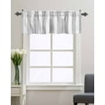 thumbnail image 3 of Curtain Valance for Windows Grey Stripes White Striped Kitchen Valances Rod Pocket Short Curtains,Modern Geometric Art Window Treatment Panel for Living Room Bathroom Bedroom 42x18in, 3 of 8