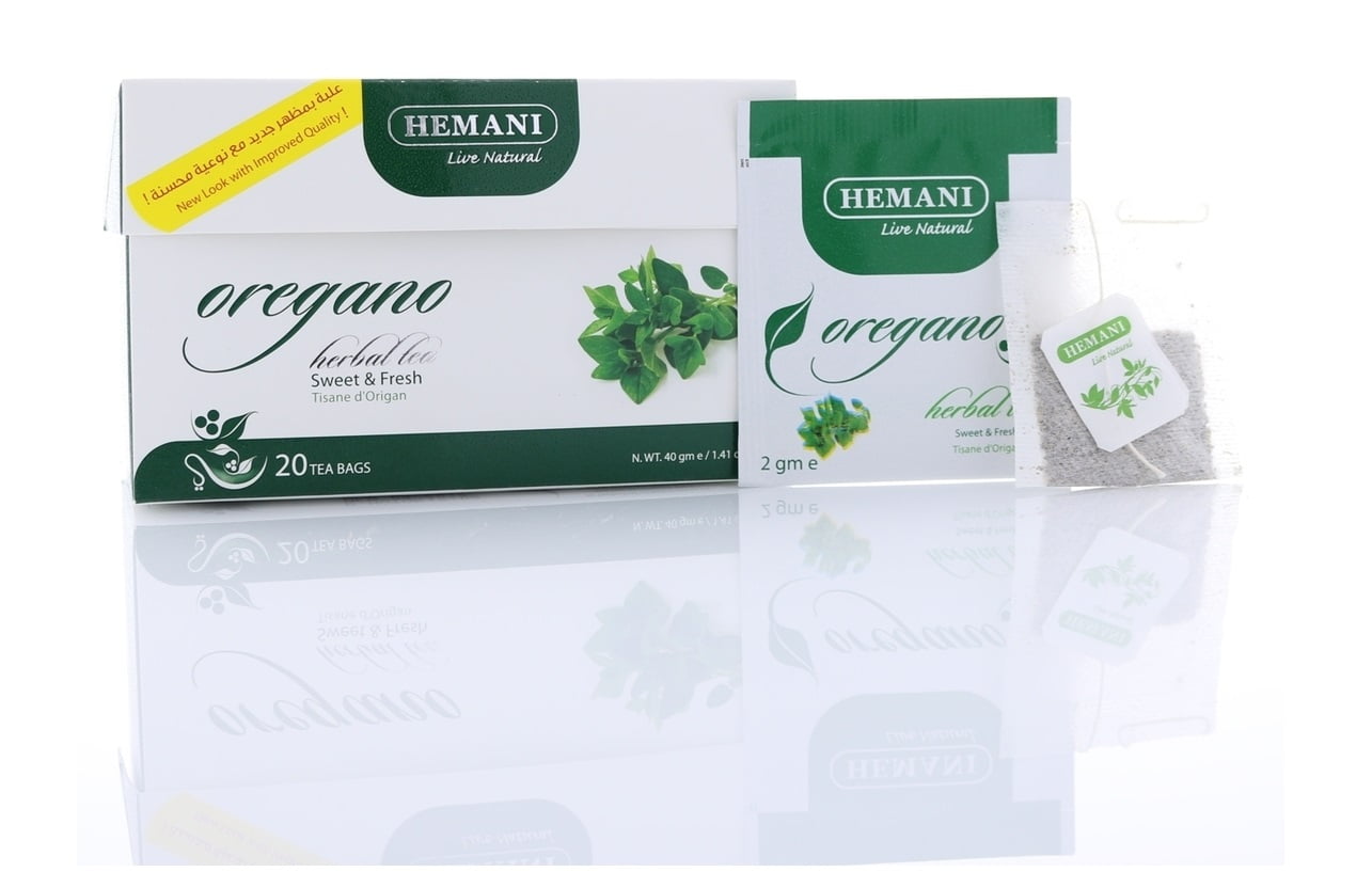 HEMANI Herbal Tea Oregano 20 Tea Bags in Box