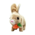 thumbnail image 3 of colcolo Electric Bunny Plush Toy Interactive Plush Rabbit Walking Party Favor with Sound Brown, 3 of 8