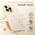 thumbnail image 5 of JETech Matte Case for iPhone 12 Pro Max 6.7-Inch, Shockproof Military Grade Drop Protection, Frosted Translucent Back Phone Cover, Anti-Fingerprint (Beige), 5 of 6