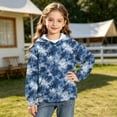 thumbnail image 5 of Tdoqot Girls Tie Dye Fashion Hoodie- Casual Fall Cute Long Sleeve Kids Pullover Sweatshirt Blue Size 6, 5 of 7