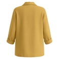 thumbnail image 4 of Sheghy Tops for Women Women's Loose and and Linen Shirt with Long Sleeves Turndown Collar Top/shirt Yellow S, 4 of 5