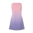 thumbnail image 4 of Ladies Fashion Gradient Summer Ladies Printed Pocket Sleeveless V-neck Dress, 4 of 5