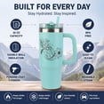 thumbnail image 3 of Ozark Trail 30 oz Stainless Steel Insulated Travel Tumbler with Handle and Flip Straw Lid, Turquoise, 3 of 13