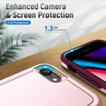 thumbnail image 3 of Heavy Duty Phone Case Designed for Apple iPhone SE,8,7 Case with 1Pc Tempered Glass Screen Protector, Shockproof Dropproof Anti-Scratch Phone Case Cover for Apple iPhone SE,8,7,Pink, 3 of 6