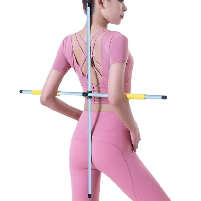 Bangcool Ensemble de Bâtons de Yoga Robustes Longs Bâtons de Massage Lisses Bâtons d'Exercice pour la Posture du Dos