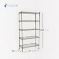 thumbnail image 3 of Estante Organizador para Almacenamiento de Acero Resistente - Anaquel Rack 5 Niveles Ideal para Baño Cocina Ropa Lavanderia 183 cm, 3 of 8