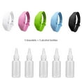 thumbnail image 2 of 5pcs-pulsera desinfectante de manos de silicona (azul + verde + rosa + negro + blanco) Adepaton LN-2457, 2 of 5